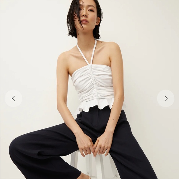 VERONICA BEARD ARIENNE PEPLUM-HEM TOP - Picture 3 of 5